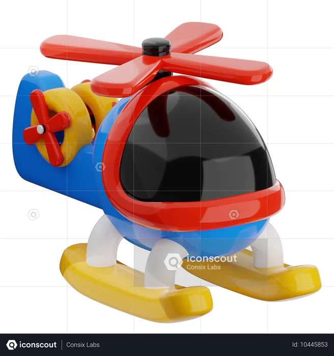 Toy Helicopter  3D Icon