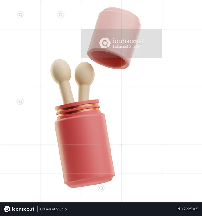 Toy Mallet With Base  3D Icon