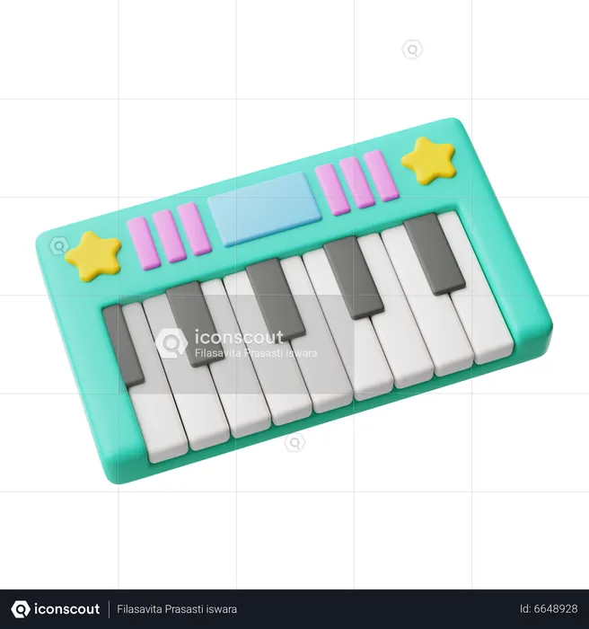 Toy piano  3D Icon