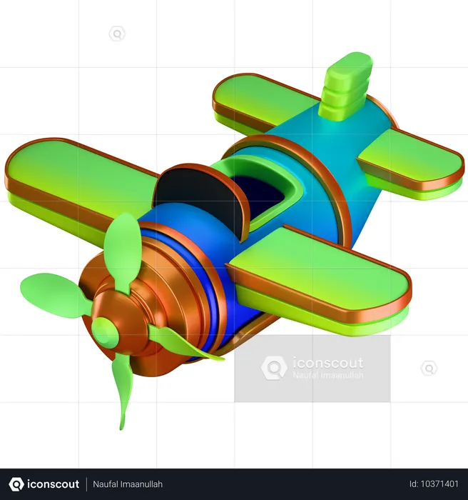 Toy Plane  3D Icon