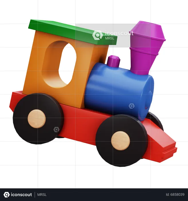 Toy Train  3D Icon