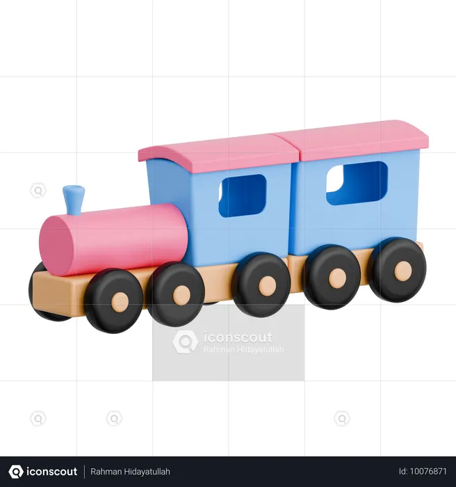 Toy Train  3D Icon