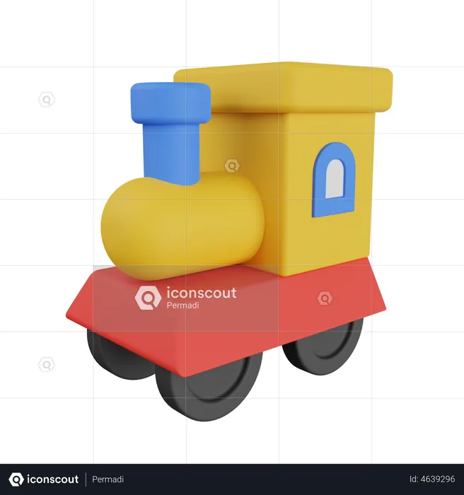 Toy Train  3D Illustration
