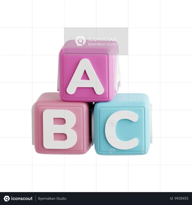 장난감 ABC  3D Icon