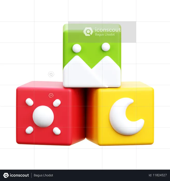 Toys Block  3D Icon