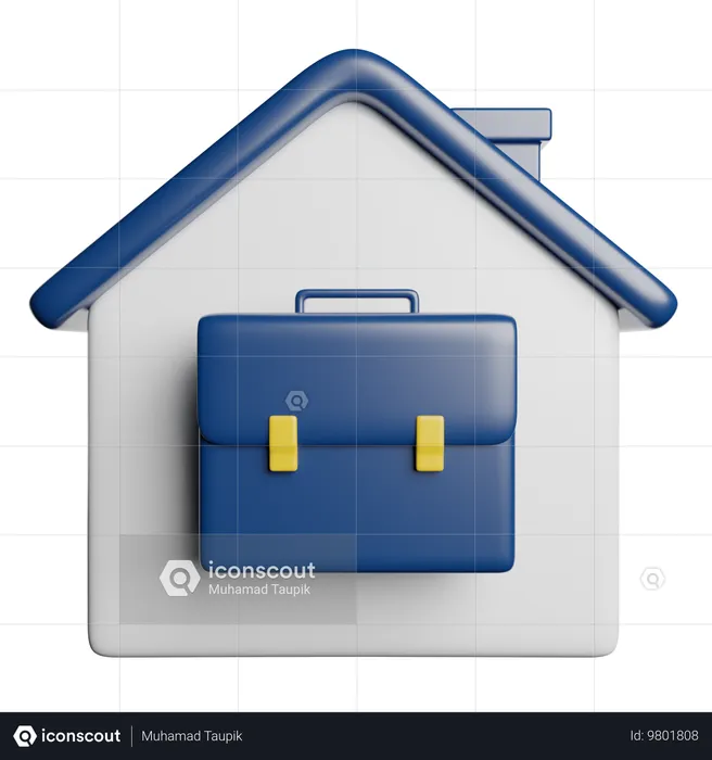 Trabalho a partir de casa  3D Icon