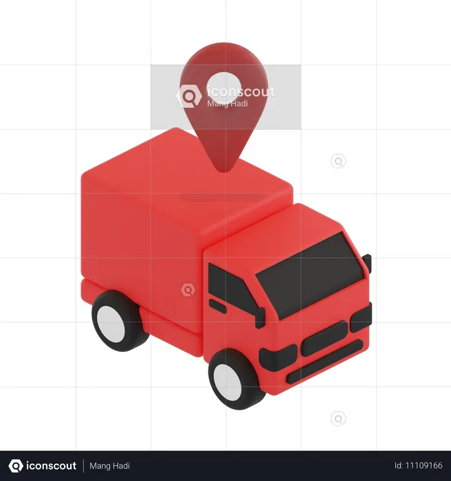 Tracking Delivery  3D Icon