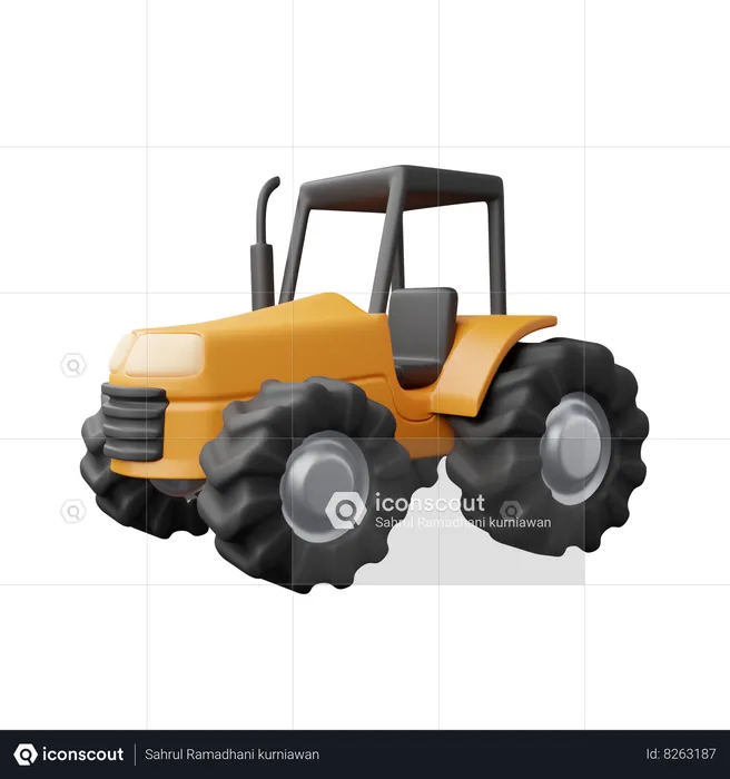 Tractor  3D Icon