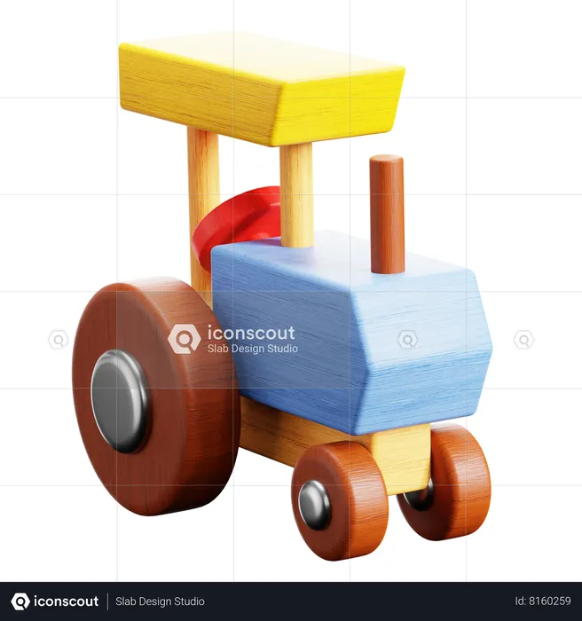 Tractor de juguete  3D Icon