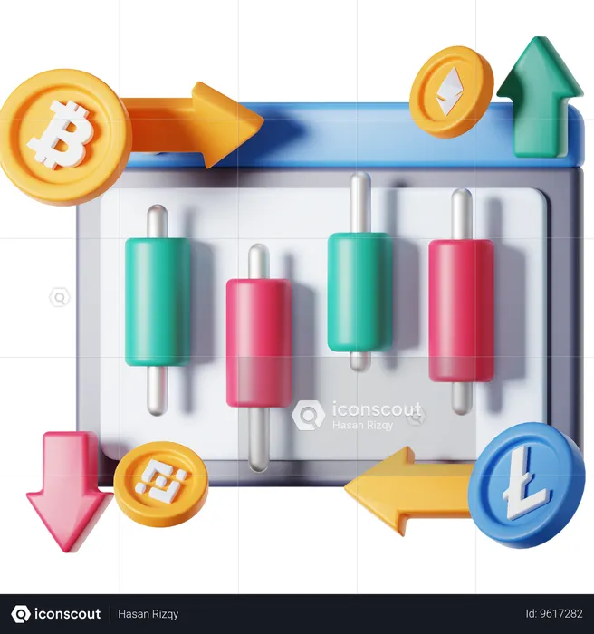 Trading  3D Icon