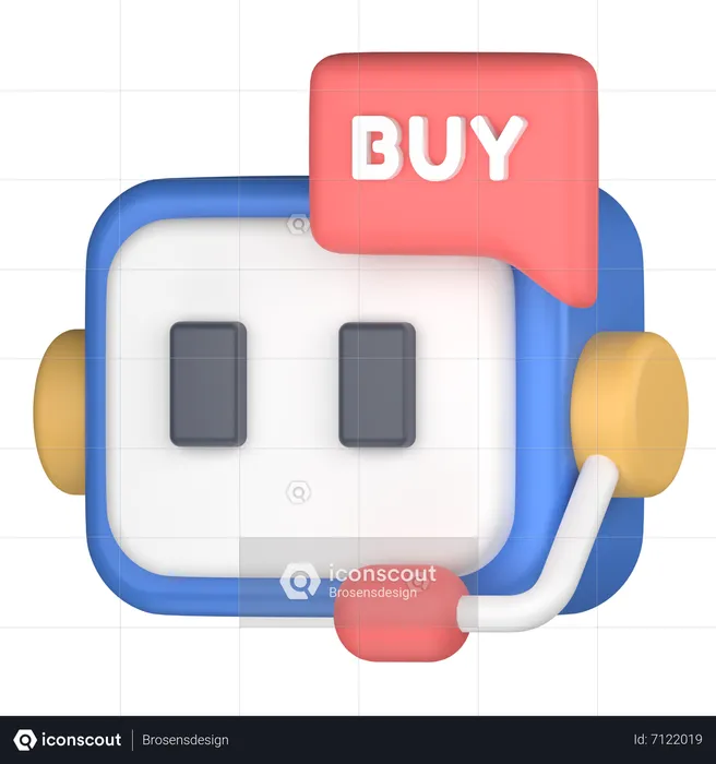 Trading bot  3D Icon