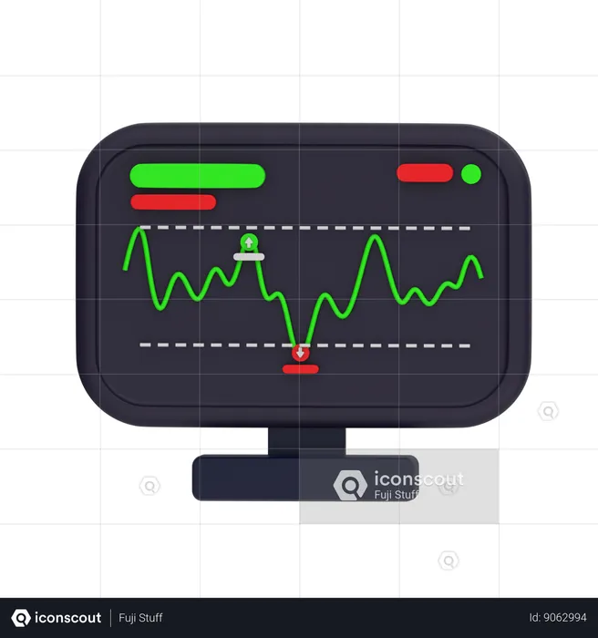 Trading Chart  3D Icon