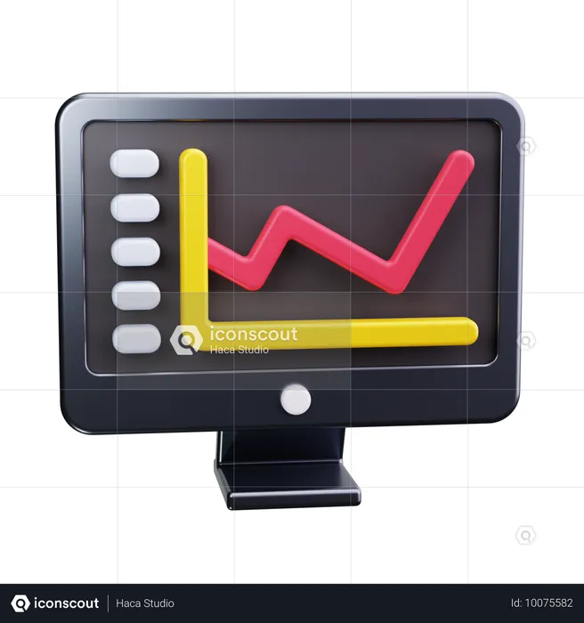 Trading Chart  3D Icon