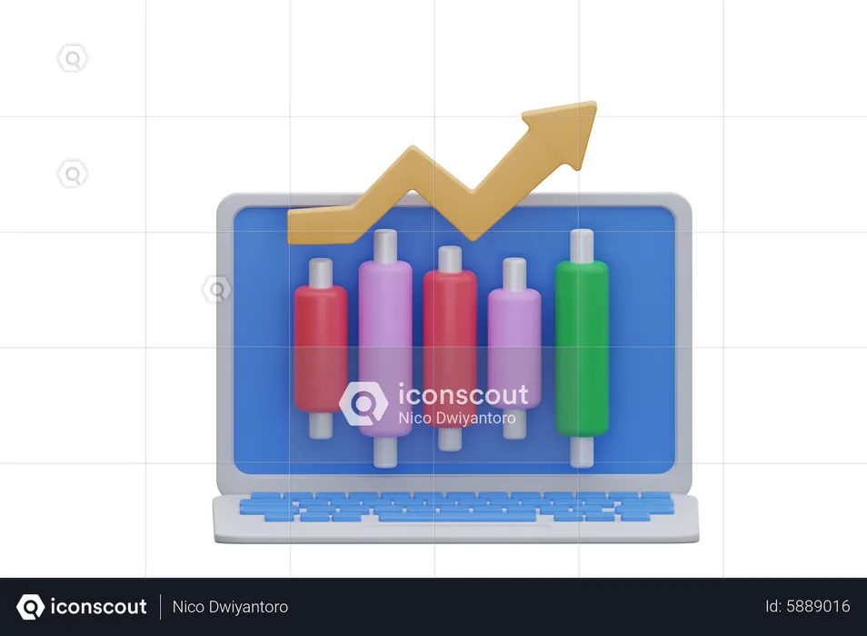 Croissance commerciale  3D Icon