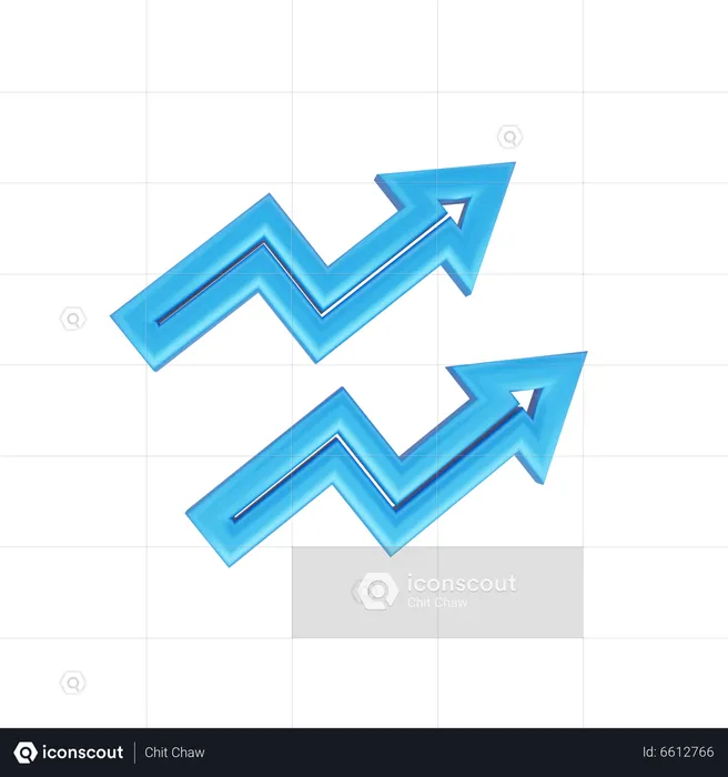 Trading Down Arrow  3D Icon