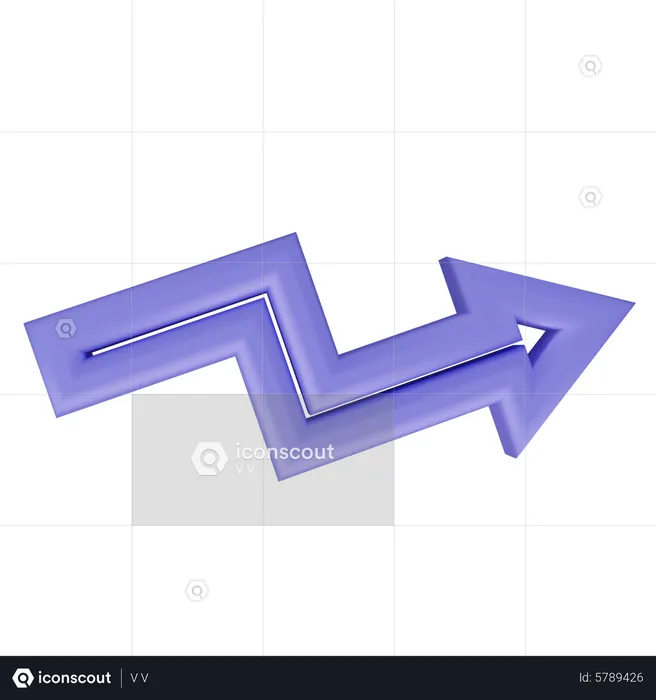 Trading Down Arrow  3D Icon