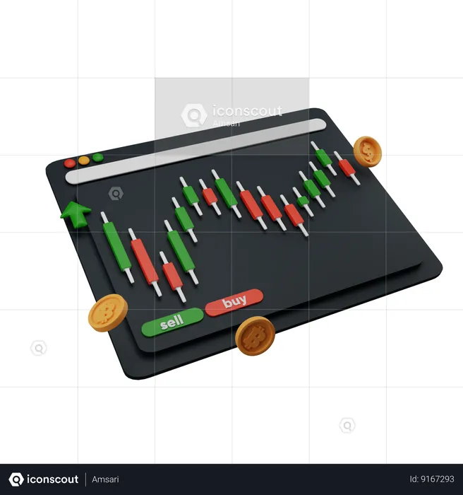 Trading Market  3D Icon
