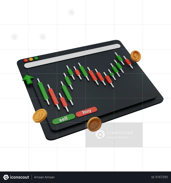 Trading Market  3D Icon