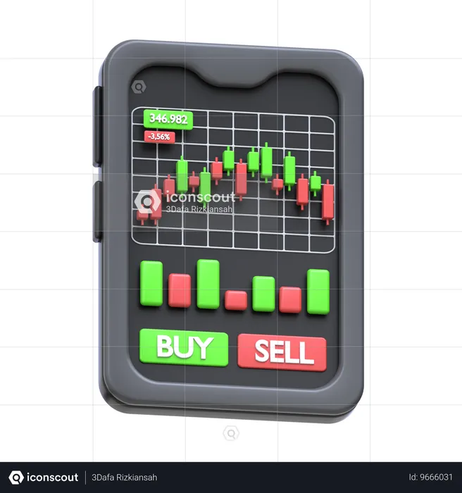 Trading Platform  3D Icon
