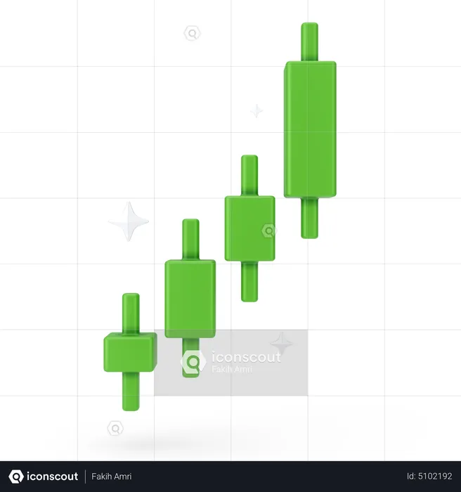 Trading Up Chart  3D Icon