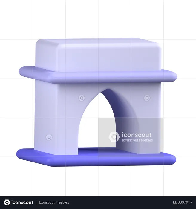 Traditional Building 3D Illustration