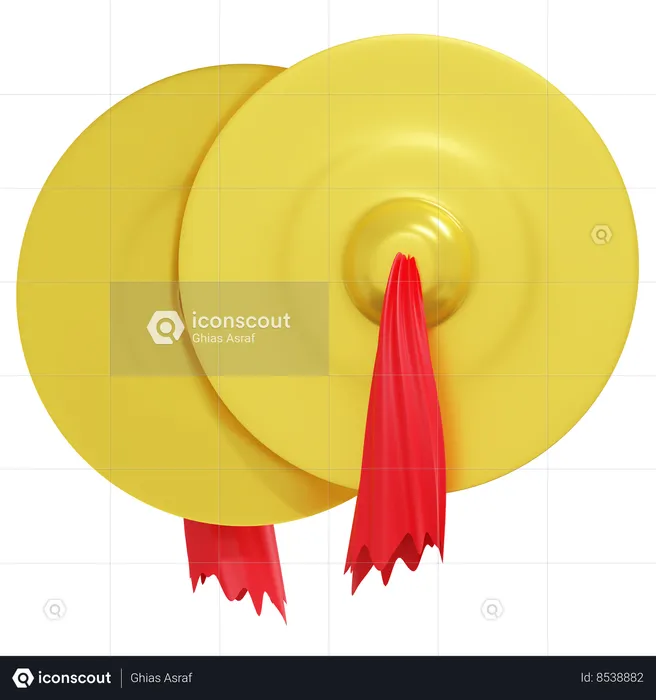 Traditional Chinese Cymbal  3D Icon