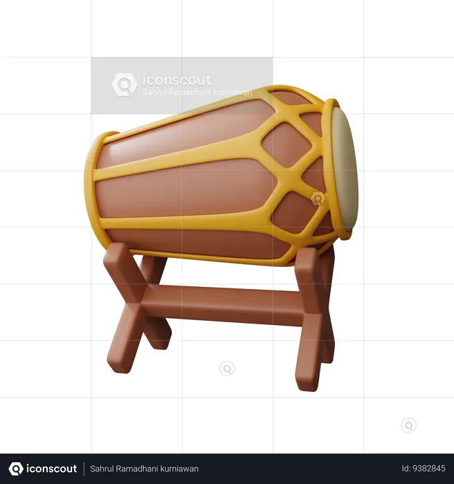 Traditional musical instrument  3D Icon