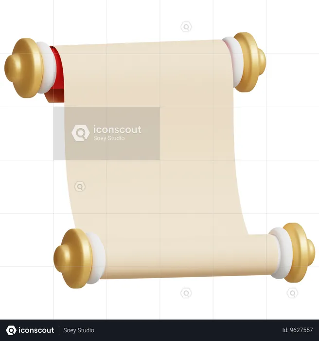 Traditional Scroll  3D Icon