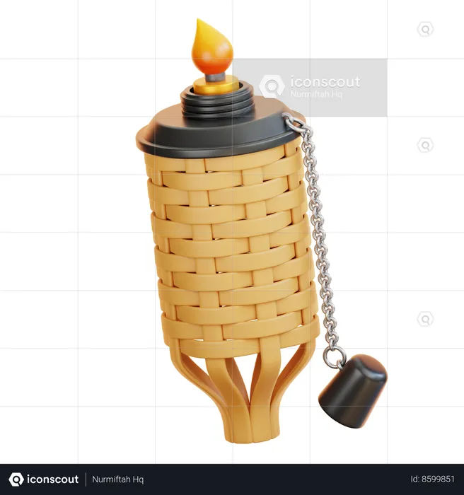 Traditional Torch  3D Icon