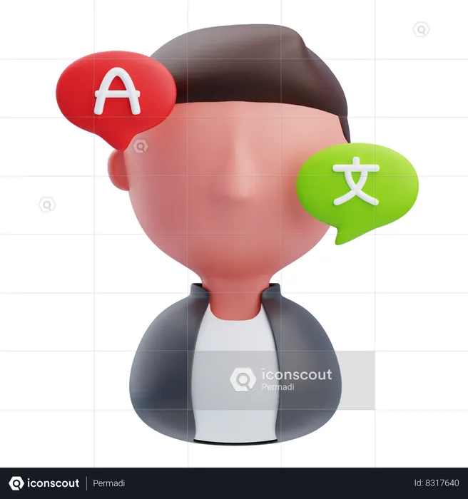 Tradutor de idiomas  3D Icon