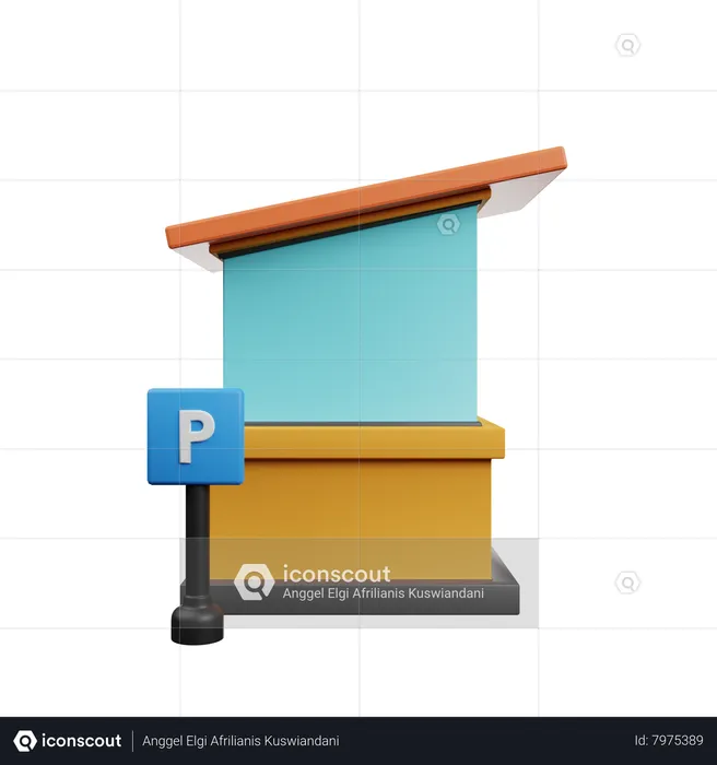 Traffic Barrier  3D Icon