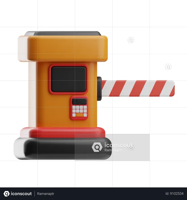 Traffic Barrier  3D Icon