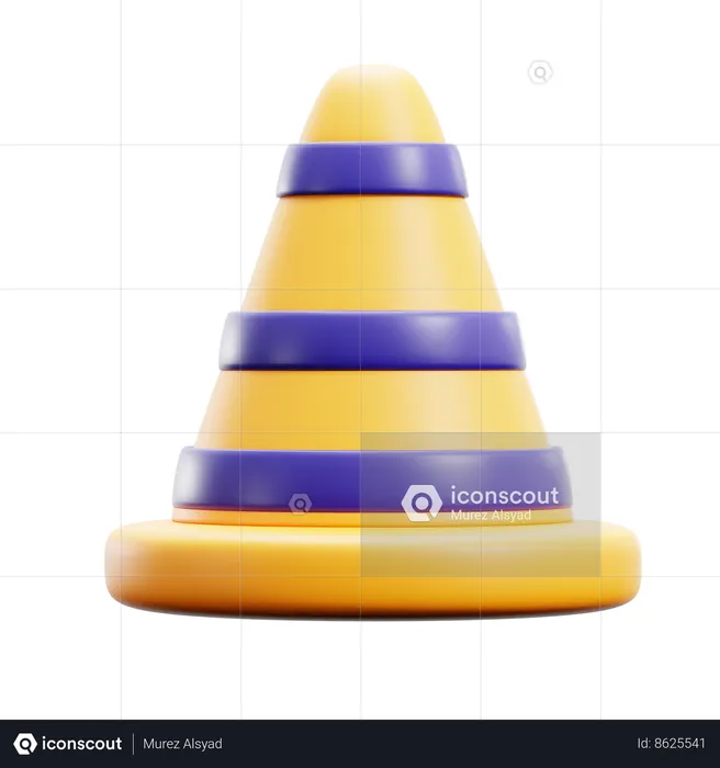 Traffic Cone  3D Icon