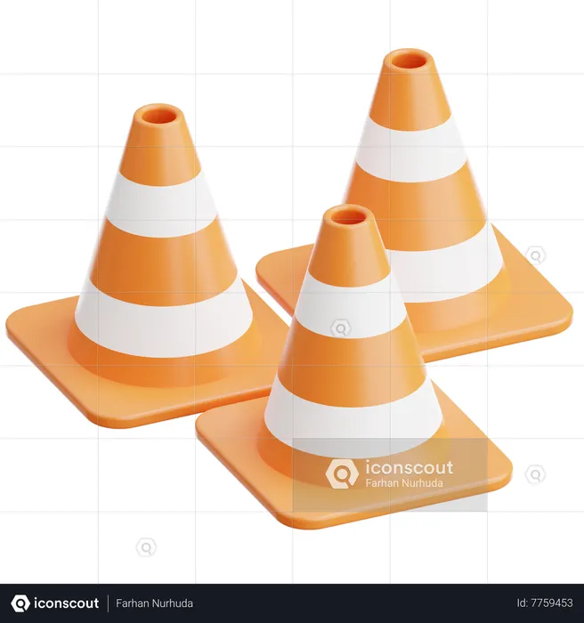 Traffic Cone  3D Icon