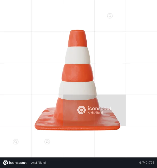 Traffic Cone  3D Icon