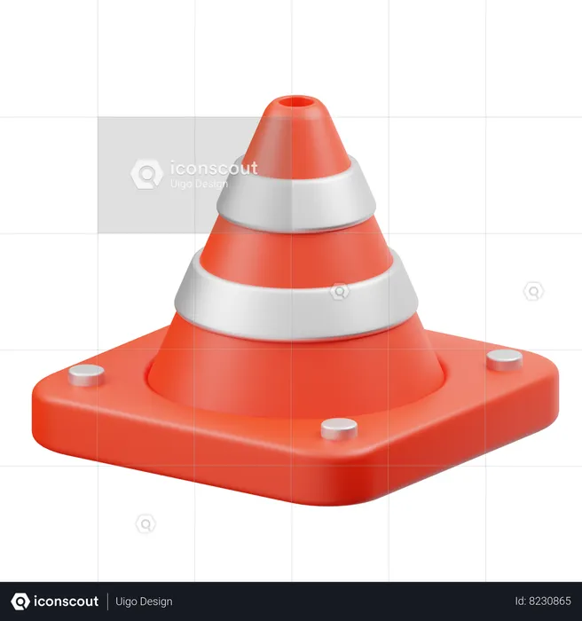 Traffic Cone Emoji 3D Icon