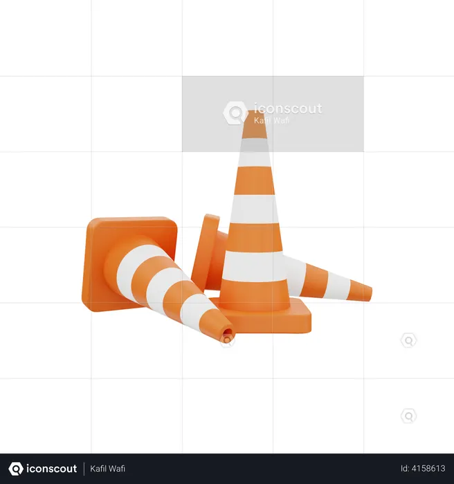 Traffic cone  3D Illustration