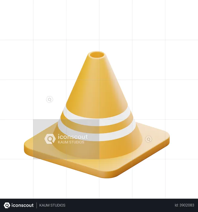 Traffic Construction Cone  3D Illustration
