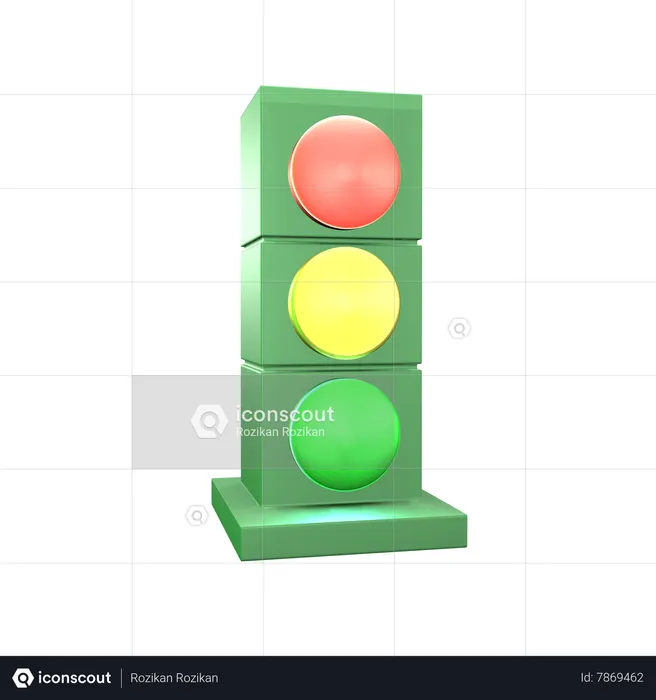 Traffic Light  3D Icon