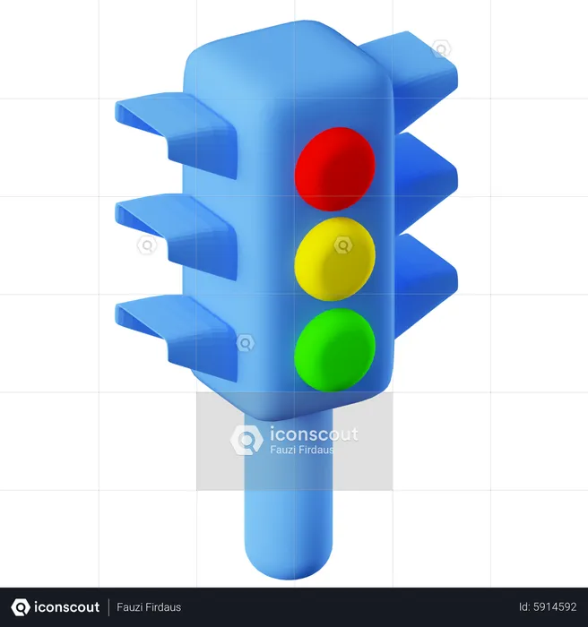 Traffic Light  3D Icon