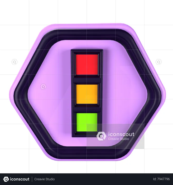 Traffic Light  3D Icon