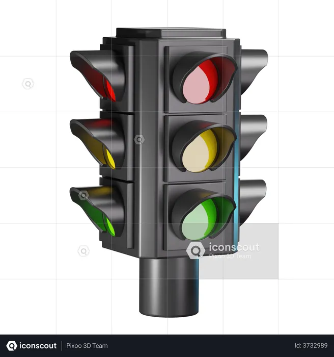 Traffic Light  3D Illustration