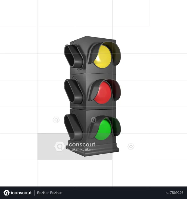 Traffic Light Sign  3D Icon