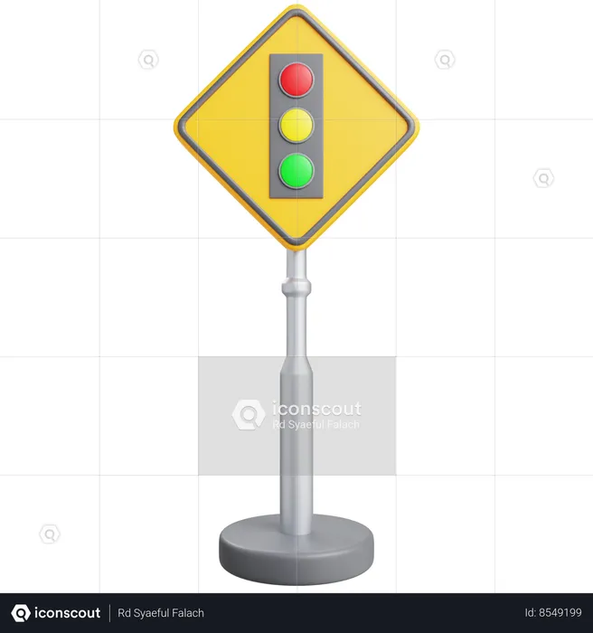 Traffic Light Sign  3D Icon