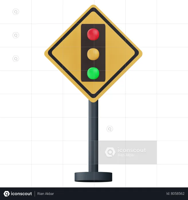 Traffic Light Sign  3D Icon