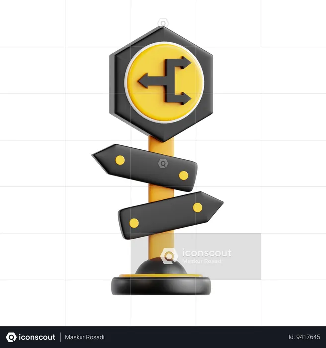 Traffic Sign  3D Icon