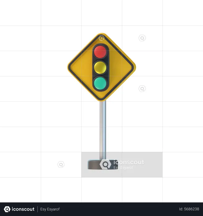 Traffic Signal  3D Icon