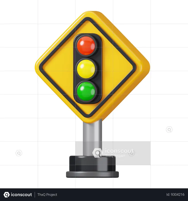 Traffic Signal Sign  3D Icon