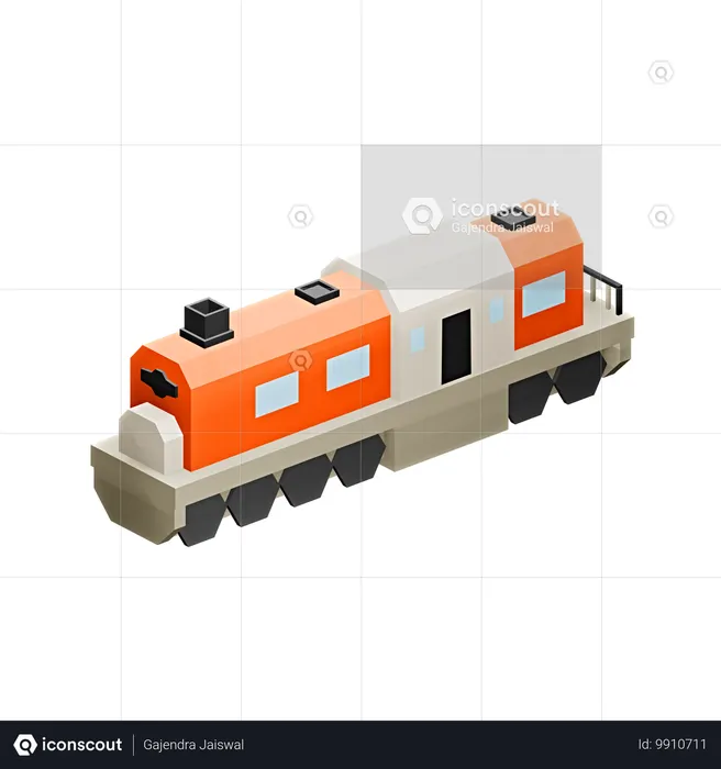 Train  3D Icon
