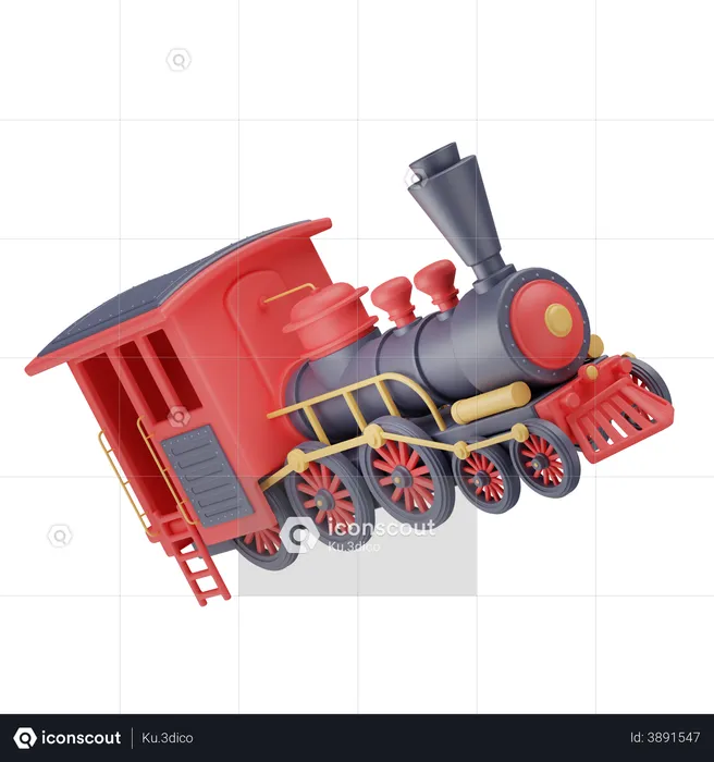 Premium Train 3D Icon download in PNG, OBJ or Blend format